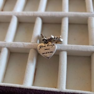 Pandora Jewelry - Pandora Two-Tone Snowflake Heart Charm Pandora Jewelry - Pandora Two-Tone Snowflake Heart Charm